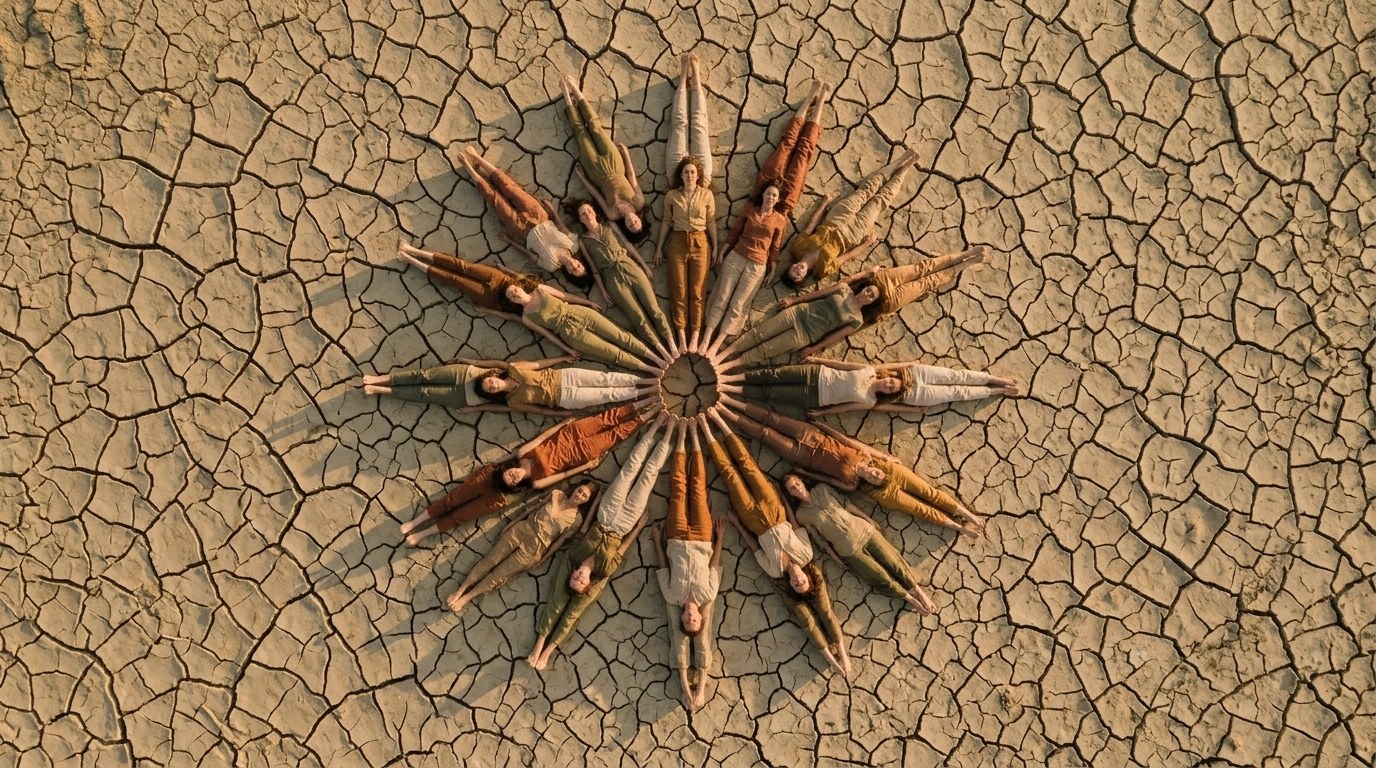 A gathering written upon the cracked earth